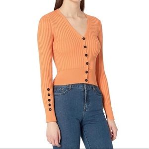 JOA Orange Cardigan